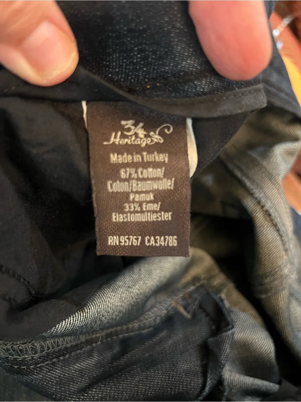 Classic Straight Men’s Jeans in Dark Blue Wash